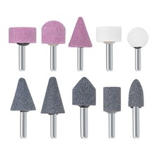 Abrasive Stone Points Set Grinding Wheel with 6mm Shank 1Set(10 Pcs)