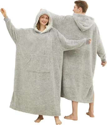 Snuggy Hooded Blanket for Adult, Wearable Blanket Hoodies for Women & Men Warm C