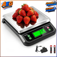 Digitale KüChenwaage 40Kg Lcd-Display Mit Tara-Funktion 6 MaßEinheiten Grau