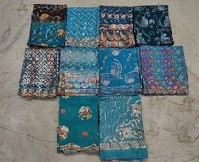 Ethnic Lot Of 10 Indian Bridal Sequins Dupatta Beaded Embroidery Scarf Stole