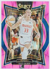 2025 Panini Select WNBA - Lucy Olsen - Pink Flash Concourse Prizm #40 (RC)