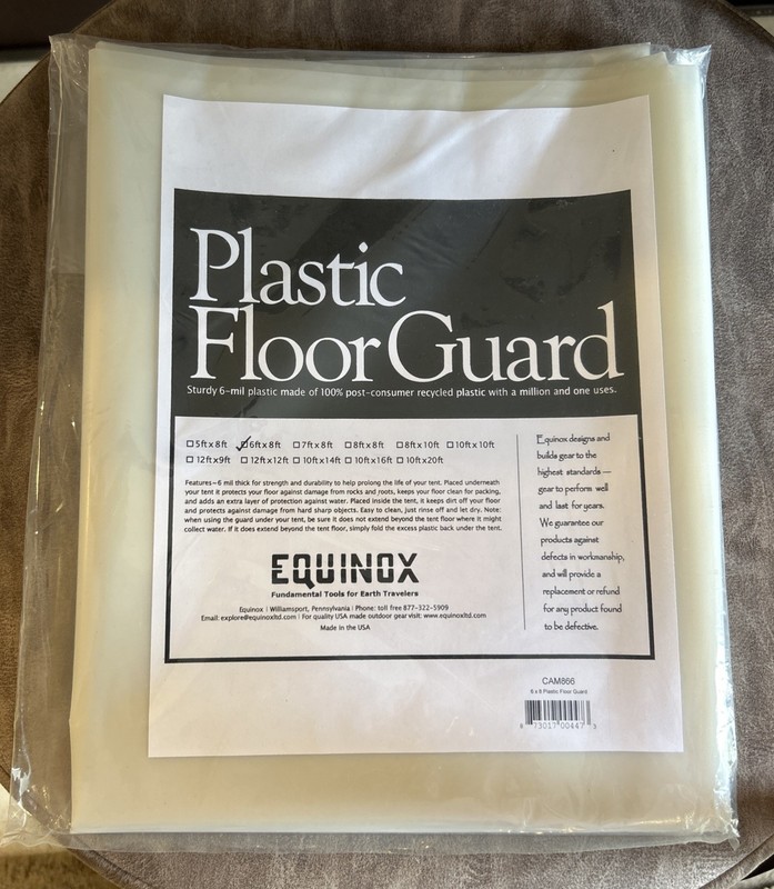 Equinox Plastic Tent Floor Guard Footprint Protector Ground Cover Tarp 6 ‘ X 8 ‘
