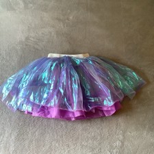 Girls 2T Purple Holographic Tulle Layered Tutu Skirt