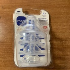MAM Baby Bottle Nipples Fast Flow Nipple Level 3 For 4 Months 4 Pack