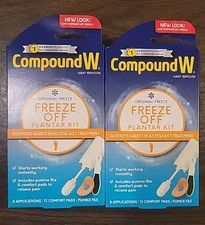 2 Pk Compound W Freeze Off Plantar Kit 8 Applications ea (Exp 1/28/26)