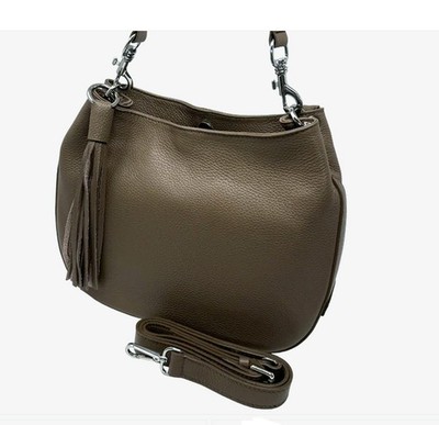 Alltagstaugliche schicke Ledertasche in anthrazit von Vogt of florence