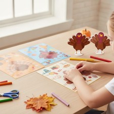36 Cute Turkey Stickers for Kids - Perfect Thanksgiving Crafts and Activities
