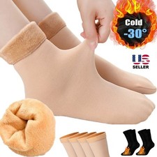 4Pairs Women Lady Winter Warm Plush Thermal Socks Snow Boot Thick Fleece Socks