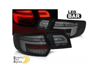led bar tail lights black seq for audi a3 8p 5d 2003-2008 hatchback