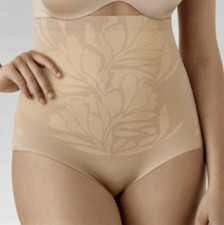 MAIDENFORM Self Exp Fitsense Ultra Firm NUDE High Waist Brief Panty Womens Sz M