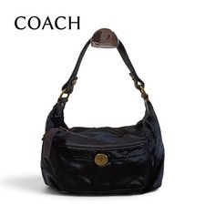 COACH Hobo bag Nylon Black Authentic From Japan