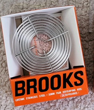 1 New Brooks 35mm 24 Exp. Stainless Steel Film Developing Reel Made In Japan