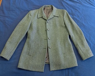 ANN FREEDBURG BEAUTIFUL VINTAGE GREEN ALPACA WOOL COAT WOMENS SIZE 10-12