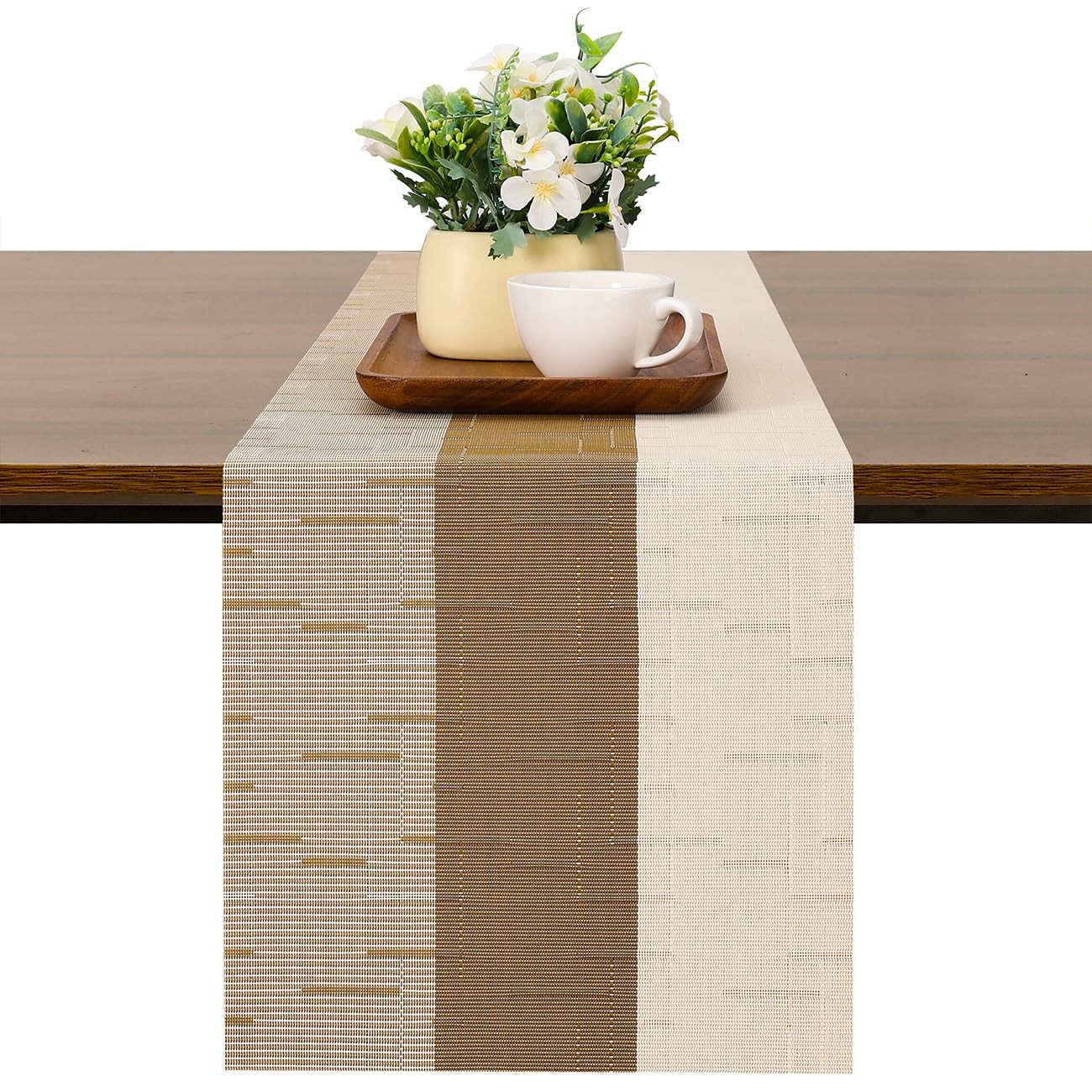 Chemin de table lavable pour repas de jardin et terrasses estivales