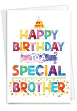 (1 Card) Special Brother - Funny Birthday Bro...