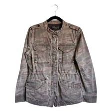 Sanctuary Women's Green Camo Utility Military Style Jacket Size Small