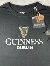 Guinness Dublin Est 1759 Gold Harp Logo T-Shirt - Men's XL