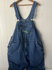 Key Imperial Denim Bib Overalls 42x32 FITS 40x30 Blue Workwear Carpenter