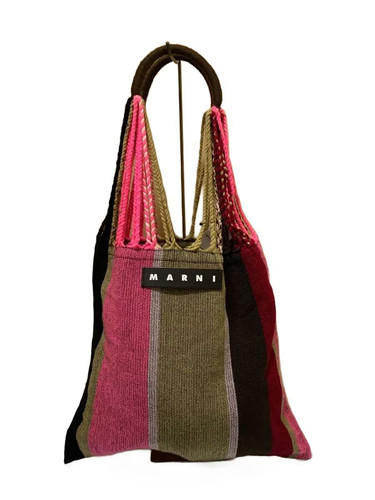MARNI Tote Bag, Cashmere, Multicolor Stripe
