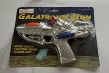 Vintage Galatronic Electronic Space Gun Toy Battery Lights Sounds Sealed Read 