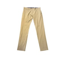 J.Crew 484 Slim Tech Pant Khaki Tan Stretch Chino Trousers Mens 33x34 AW005