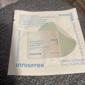 INNISFREE Gentle Retinol Salicylic daily Toner Pads-2 pads Exp2026