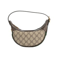 AUTENTICA BORSA A TRACOLLA GUCCI OPHIDIA GG MINI 658551 BEIGE MARRONE SCURO DONNA F/S