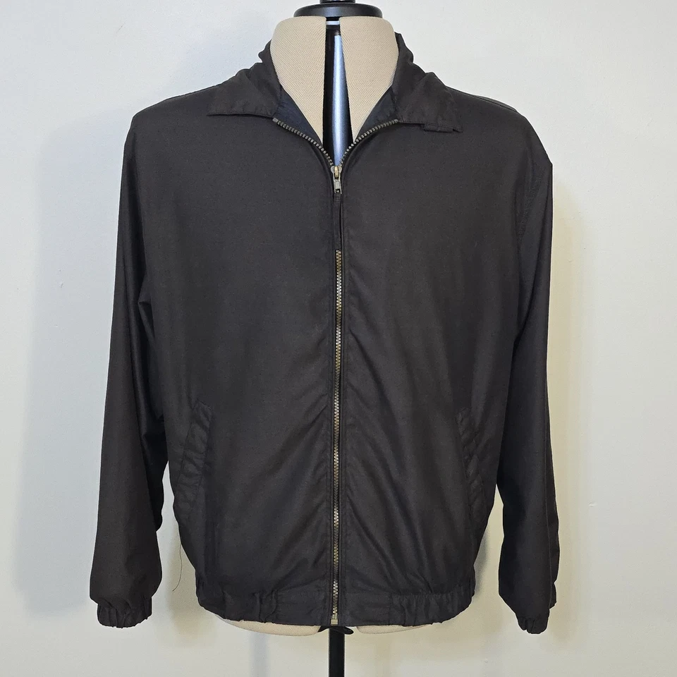 Vintage Catalina Minimalist Windbreaker Jacket Lightweight Dark Brown Men Medium - Image 4 of 4