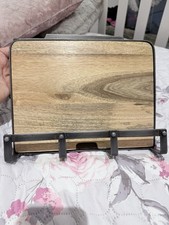 Industrial Kitchen Metal and Wooden Cookbook Stand/Tablet Holder by KitchenCraft