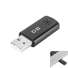 Mini USB Microphone for Laptop Desktop, Plug-and-Play Size, Black