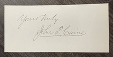 Signed John T. Caine Utah Territory Rep Mormo...