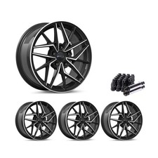 Set Of 4 18 Black Alloy Wheel Rims Kit For Ford Mustang Tmhh 5x114.3