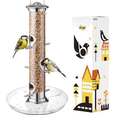 Vogelhaus für Kardinäle mit 6 Futterplätzen, 20,3 cm Fütterungsplatte, Alumin...