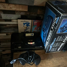 SEGA Mega Drive 16-Bit Home Console Black w/ Controller & Sonic 2 Headphone Jack