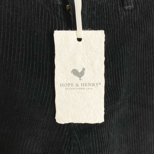 New HOPE & HENRY Organic Cotton Pants Boys 8 Black Corduroy 4 Pocket Zip Stretch - Picture 7 of 12