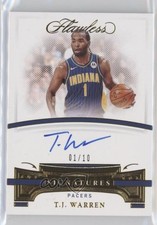 2020-21 Panini Flawless Flawless Auto Gold 1/10 TJ Warren #AUT-TJW Auto 6fs