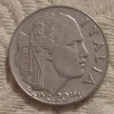 Moneta Lire Italiane 20 Centesimi anno 1941 Regno D'Italia VITTORIO EMANUELE III