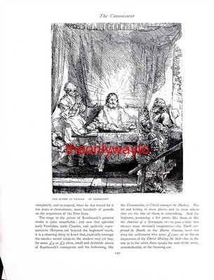 Abendmahl in Emmaus, Rembrandt, Buchillustration (Druck), 1903