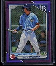 ADRIAN SANTANA 2024 BOWMAN PROSPECTS PURPLE PARALLEL RC 103/250 TAMPA BAY RAYS