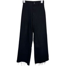Zara Black High Waisted Straight Wide Leg Jeans