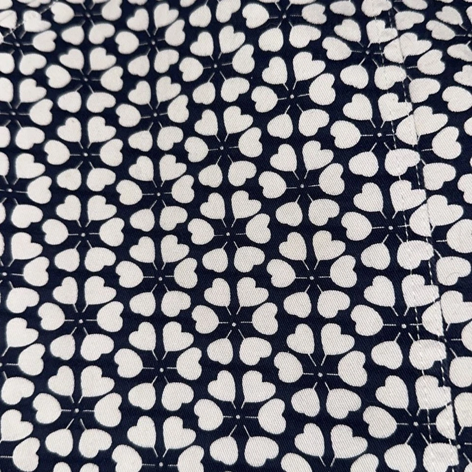 Minifalda Rebecca Minkoff azul y blanca con estampado de corazón cremallera frontal Foto 2 de 4