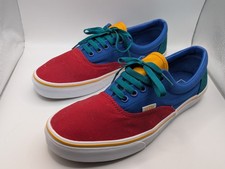 Vans Era Color Block Sneakers Scarpe da Ginnastica - Rosso Blu Verde Giallo - Uomo UK 9