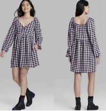 Women's Long Sleeve Tie-Front Muse Dress-Wild Fable-Amethyst-Size XS NEW