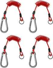 Breakaway Trailer Cable, 4 Pack 4 Ft Brake Safety Cable Spring Towing Coiled Wir