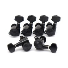 6x Left Handed Black Electric Guitar Locking Tuning Pegs Tuners Machine Heads