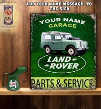 PERSONALISED LAND ROVER Metal Wall Sign CAR GARAGE WORKSHOP SHED Vintage RT08