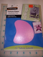 Fiskars Texture Embossing Plate Assortment Pack 12 (6 Double Sided Plates) 5686