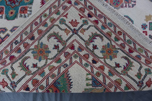 8x10 Kaukasischer Afghan Stammes Teppich - Vintage Wolle Geometrisch Medaillon Teppich. - Bild 11 von 12