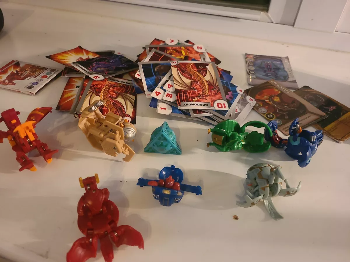 Bakugan Battle Brawlers Toys LOT of Transformer Balls with cards dragonoid