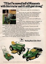 1978 John Deere 214 Garden Tractor "Half of Minnesota" Original Color Ad